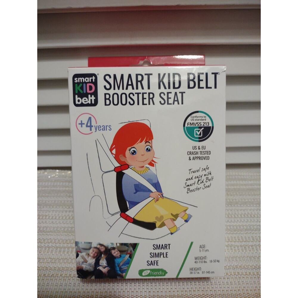SMART KID BELT BOOSTER SEAT 40-110lbs ages 5-11 new travel safe FMVSS 213